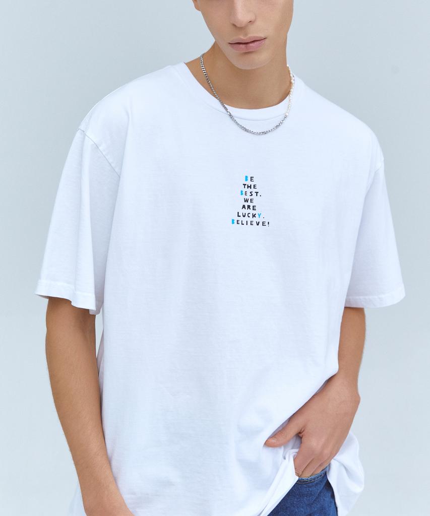 Bibiwaibi (Unisex) Old Boy Oversized T-Shirt (White)