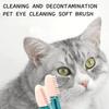 Eco-friendly Cats Eye Rubbing Handheld Eye Wipe Reusable Buckle Design Pet Comb Tear Stain Brush