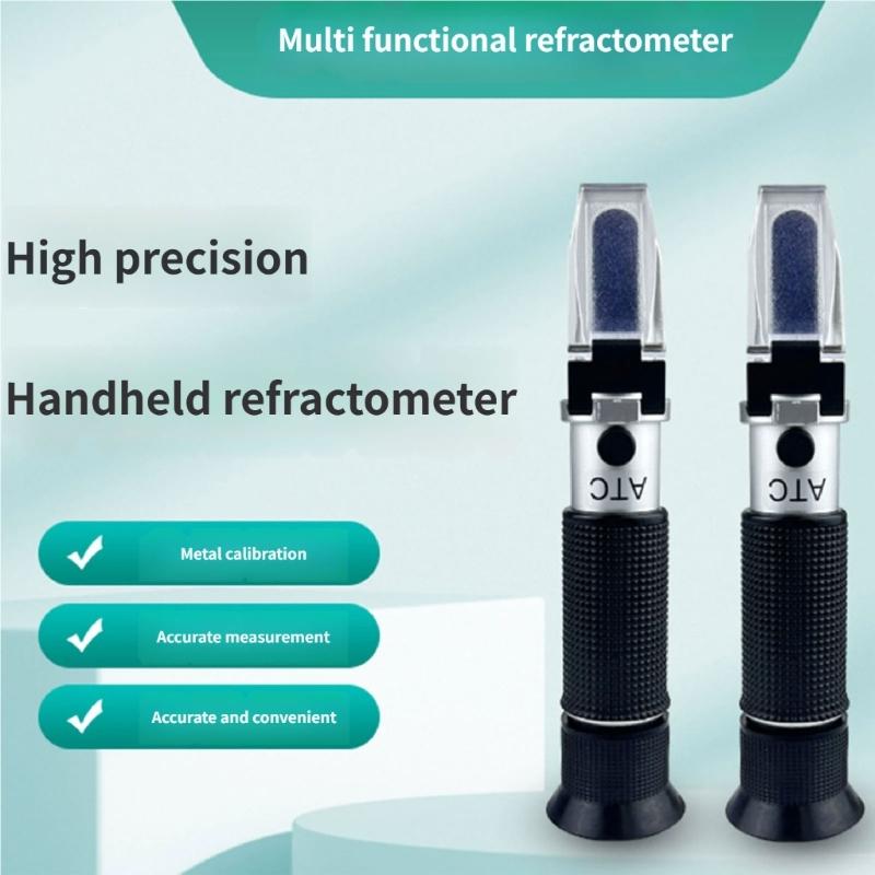 Portable Handheld Sugar Refractometer For Testing Drinks Fruit Juice Sugar Measurement And Density In Ocean Water