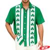 2026 St. St. Patrick's Day Hemd Für Männer Frauen 3D Gedrucktes Irisches Kleeblatt Hawaiianisches Hemd Street Kurzarm Oberteile Lässige Hemden mit Knöpfen