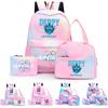 3Pcs/set Cartoon Printed Backpack with Lunch Bag Pencil Case for Teenager Girl Boy Large Capacity Waterproof Bookbag Gift Mochila