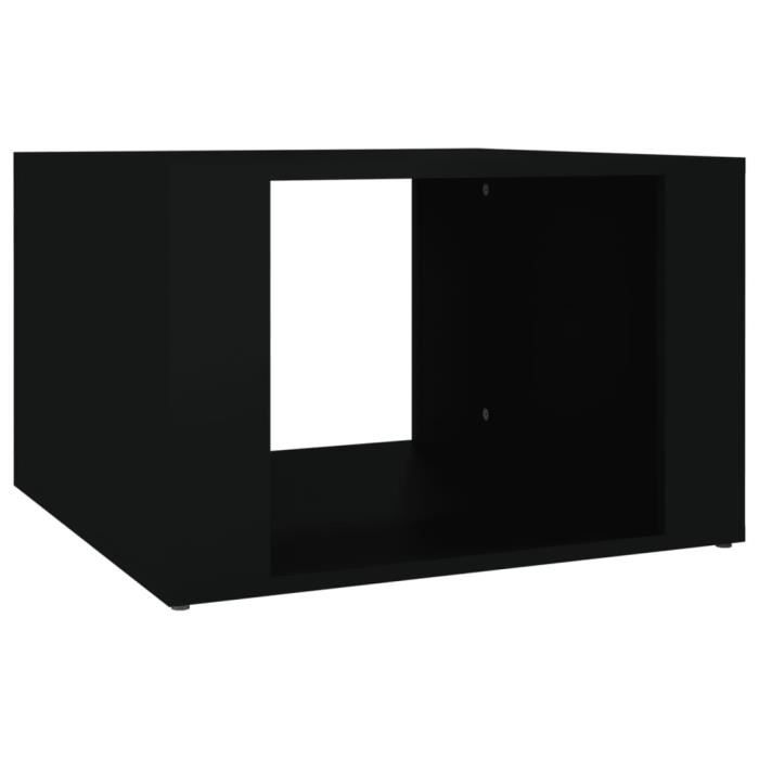 816553 vidaXL Bedside Table Black 57x55x36 Cm Engineered Wood