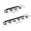 Set of 2 Under Cabinet Wine Glass Hangers Elegant Metal Stemwares Rack Wall Mounted Glass Holder for Kitchen Bars