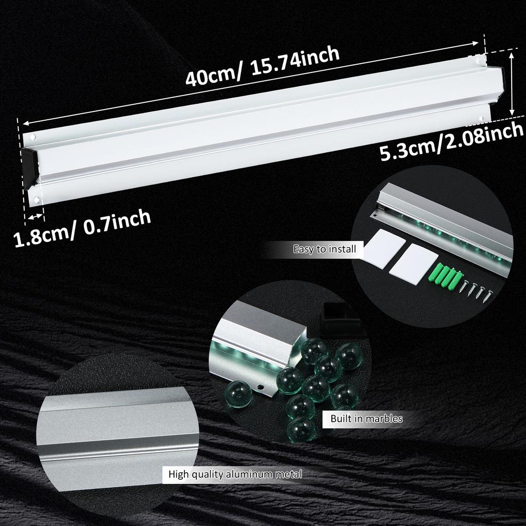 2pcs Restaurant Ticket Holder Receipt Holder Aluminum Order Rack Ticket Rack Kitchen Slide Check Rack for Office Cafes Pubs