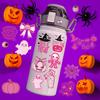 50Pcs Transparent Cartoon Pink Halloween Sticker Packs, Waterproof Transparent PET Hand Account Decorative Guitar Notebook Stickers