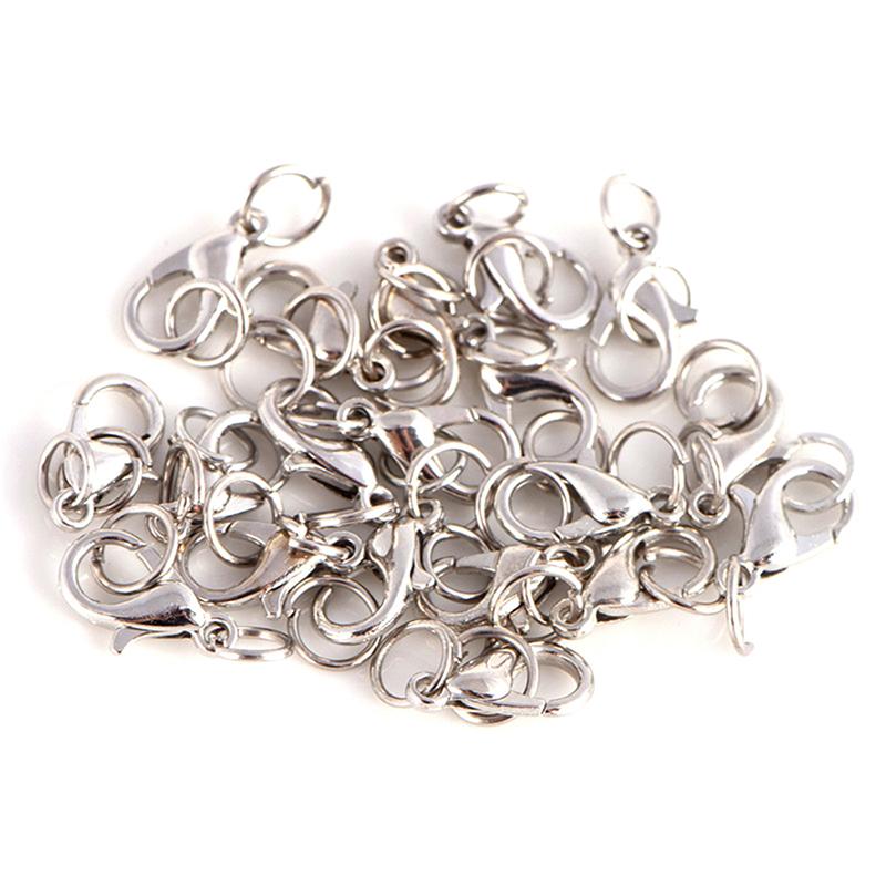 20Pcs Boho Style Lobster Claw Clasp Jump Ringsnecklace Snap Chains Connector Set