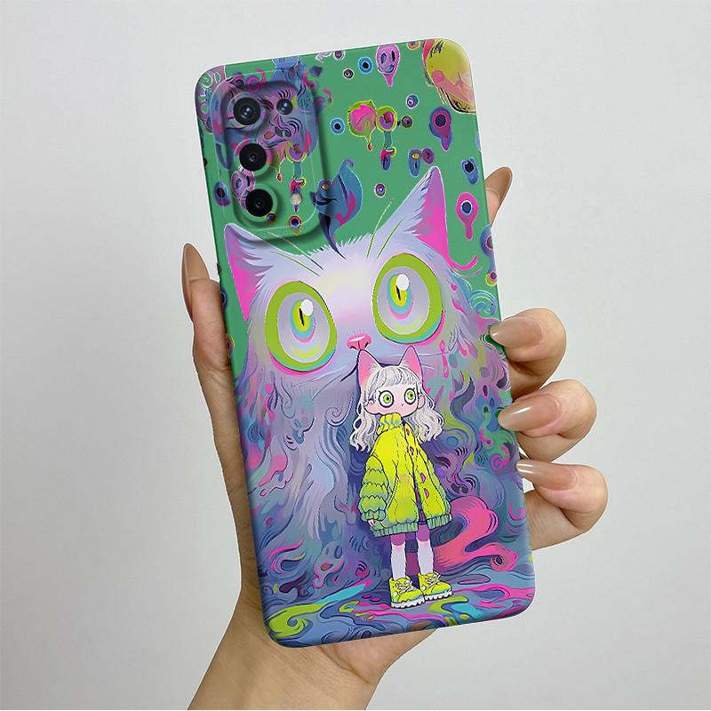 For OPPO A74 5G A54 5G Case A93 5G Capa Silicone Soft Phone Funda CPH2197 CPH2195 CPH2263 Painted Printed Protective Back Cover