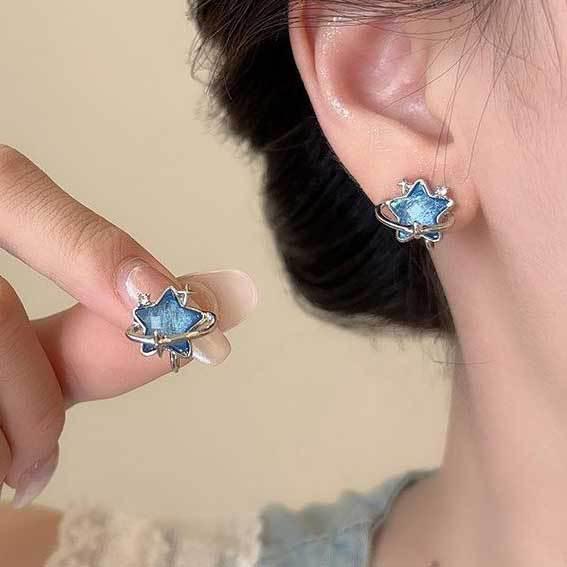 Koreanischer Stil Nicht-Piercing Ohrclip mit langem Quaste, Perlmutt Schmetterlings Design für Damen - High-End, Coole Mode.