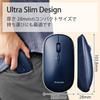 Elecom Wireless Slint 4 Presentation Mode Compatible with Windows and Navy Blue Mouse, 2.4GHz, M-TM10DBBU/EC, Thin, Quiet, Buttons, Function, Mac,