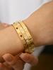 Light Luxury Simple 18k Gold Plated Stainless Steel Star, Sun, Heart with Zirconia Bracelet, Women's Carabiner Bracelet