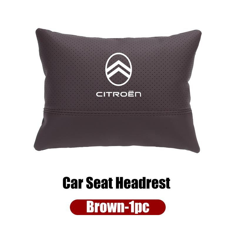 Car Seat Hanging Headrest Leather Neck Pillow Head Protector Accessories For Citroen C4 C3 C5 C1 C2 C-Elysee Berlingo Picasso