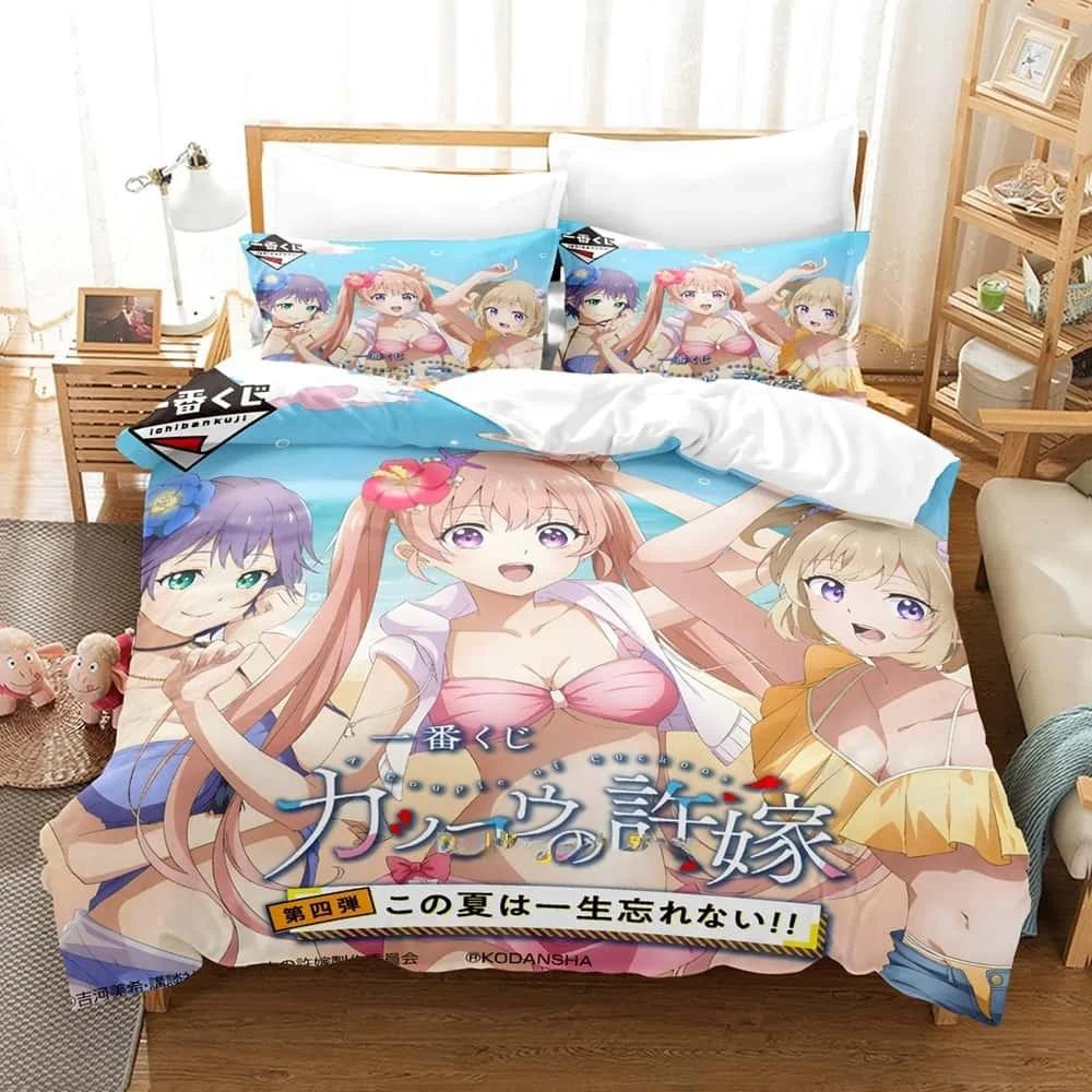 New Anime A Couple Of Cuckoos Bedding Set Single Twin Full Queen King Size Bed Set Adult Bedroom Duvet Cover Sets Home Textiles