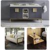 Furniture Legs, 4 Pack Cabinet Feet, Adjustable Tapered Furniture Table Legs, Armchair Sofa Replacement Legs (Gold, 15cm)