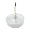 Single furniture glide, diameter 15.7, furniture foot, driven in, WHITE, 10 PCS