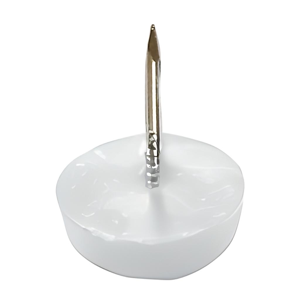 Single furniture glide, diameter 15.7, furniture foot, driven in, WHITE, 10 PCS