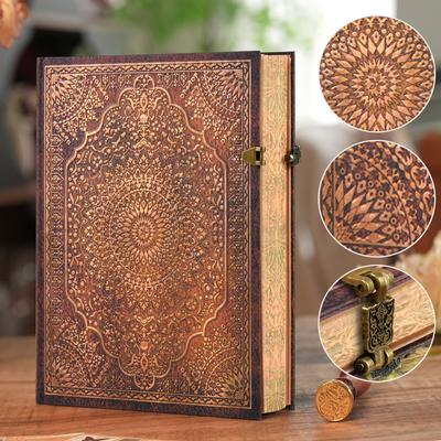 Retro Notebook 8 Style Themes Classical Notepads Creative with Copper Lock Design Travel Diaries  Handbooks Personalized Gifts