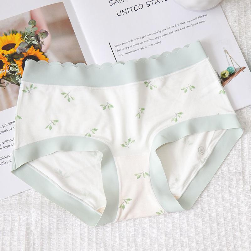 Damen Frühling und Sommer Nacktes Gefühl Ohne Spuren Hoher Rückprall Bequem Hüfte Mittlere Taille Dreieck Slips