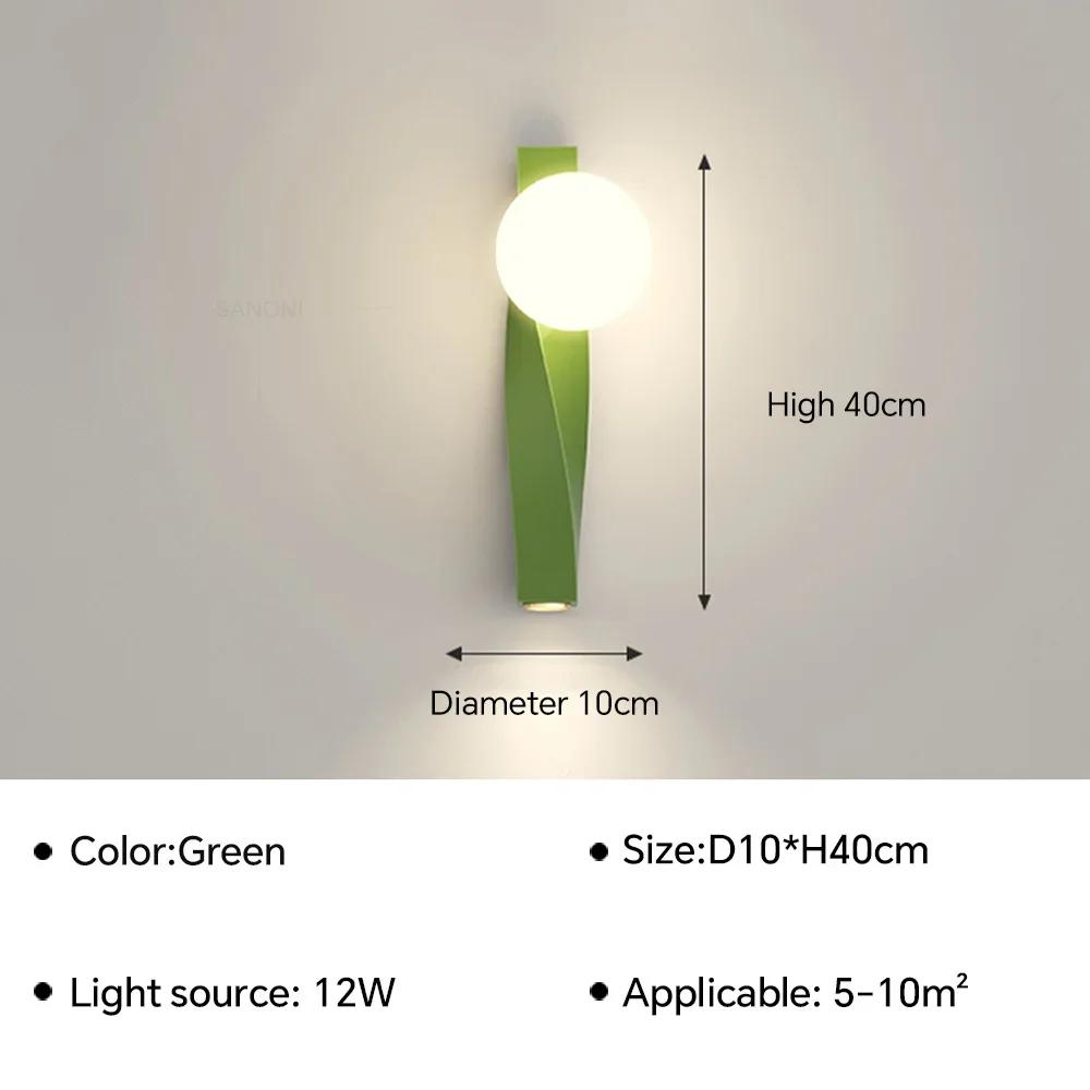 Lampă de perete LED nordică pentru living, culoar, dormitor, aplicație de perete creativă, decorațiune interioară, corpuri de iluminat cu luciu