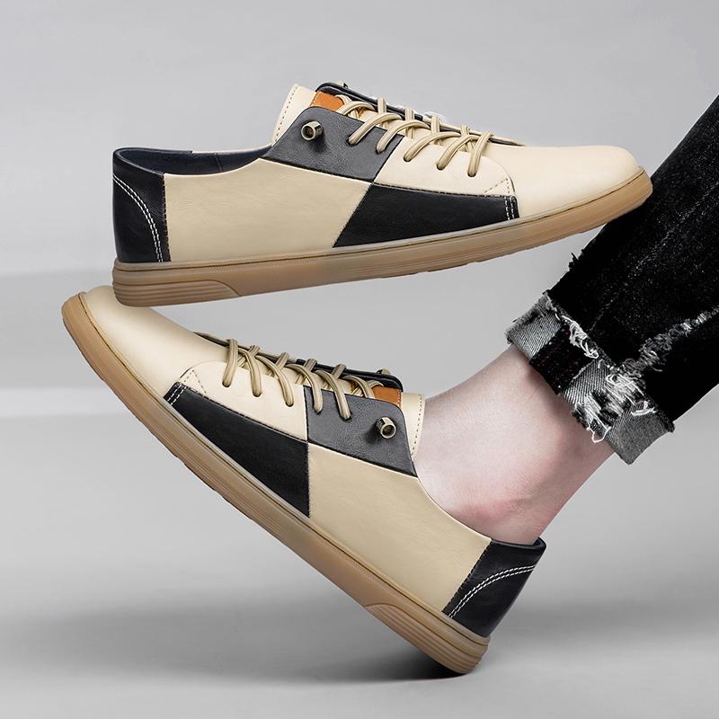 New Luxury Leather Men's Casual Shoes 2024 Fashion Designer Comfortable Sneakers for Men Genuine Leather Sport Shoes Moccasins