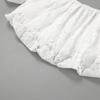 2026 Elegant White Lace Dress Set Women French Strapless Long 2 Piece