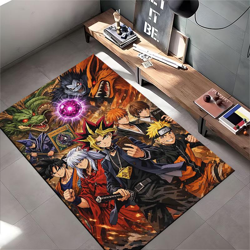 Anime Character Collage Carpet suitable as a non-slip mat for the living room or bedroom sofa