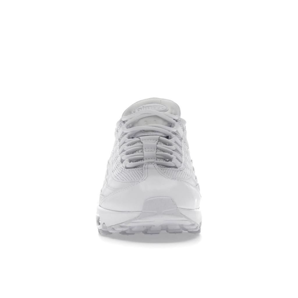 Nike  Air Max 95 Next Nature Triple White Women Sneakers Metallic-Silver DH8015-100