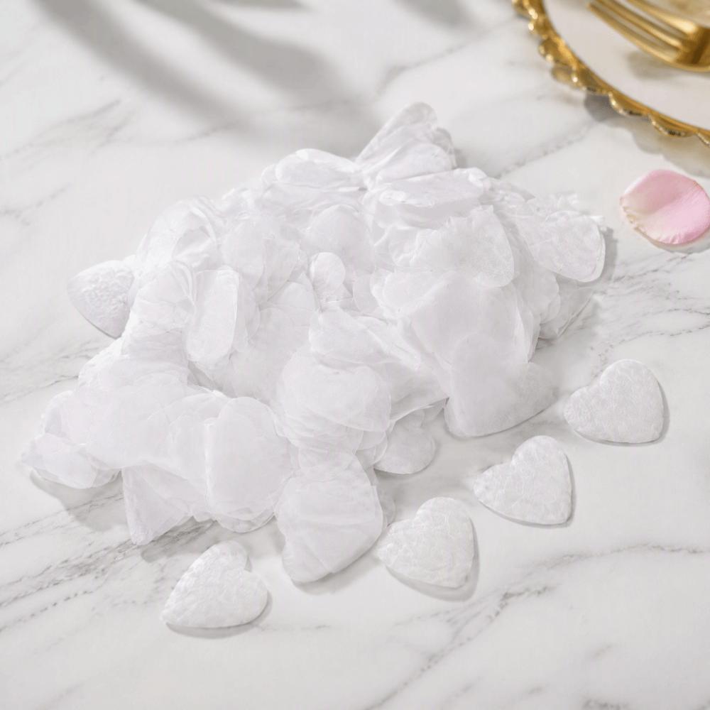 10000PCS 2.5cm Heart Tissue Paper Confetti White Wedding Confetti  Wedding Toss