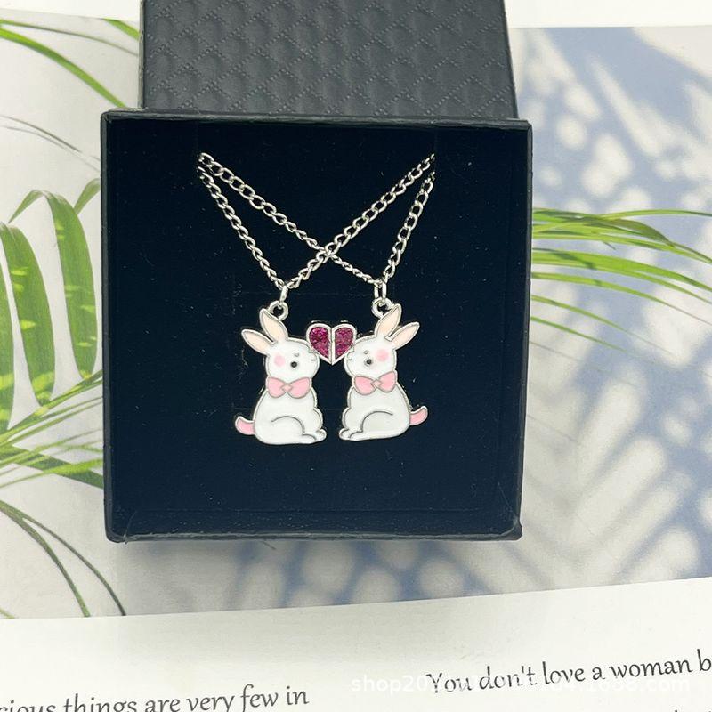 

Новое поступление Магнитный браслет-бабочка для подруг Красивый регулируемый плетеный ручной ремешок Браслет дружбы для пары Подарок на день рождения Magnetic Silver Rabbit Necklace