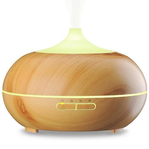 

Ультразвуковой увлажнитель воздуха 300 мл, диффузор эфирного масла с древесным зерном, 7 цветов, меняющий светодиодные фонари для домашнего офиса, диффузор UK Plug