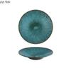 Kiln Changes Spiral Patterned Ceramic Plate Creative Flat Plate Deep Plate Salad Bowl Service Plates Restaurant Tableware