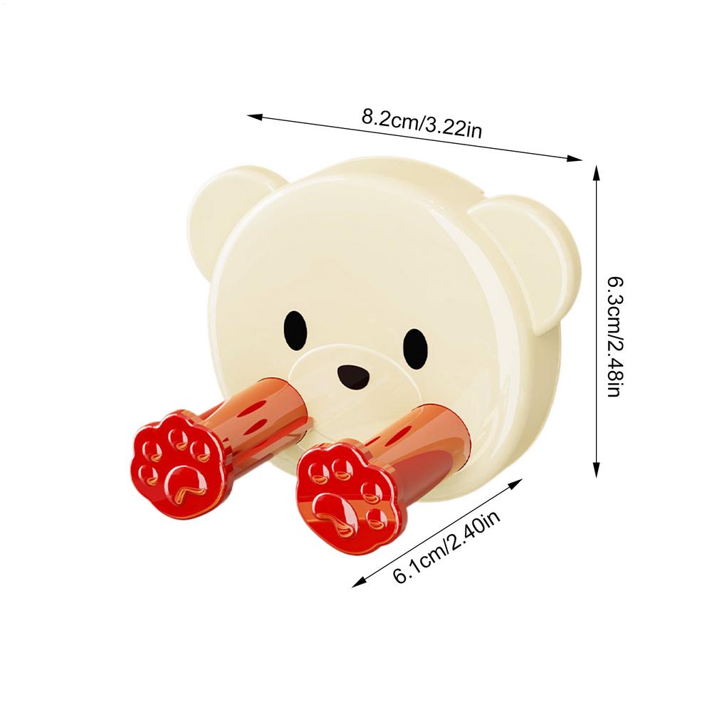 

Shaver Holder For Shower Wall Cute Cartoon Bear Toothbrush Hanger Cable Organizer Loofah Holder Small Decorative Hooks Garage