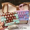 Keychain Stress Relief Decompression Toy 26-key Keyboard Toy Press Button Toy  Bag Ornament