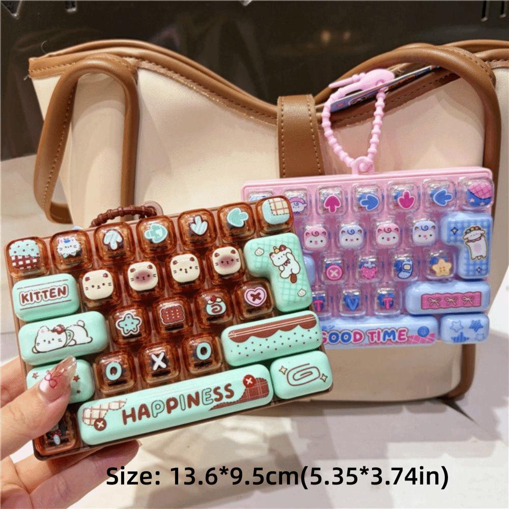 Keychain Stress Relief Decompression Toy 26-key Keyboard Toy Press Button Toy  Bag Ornament