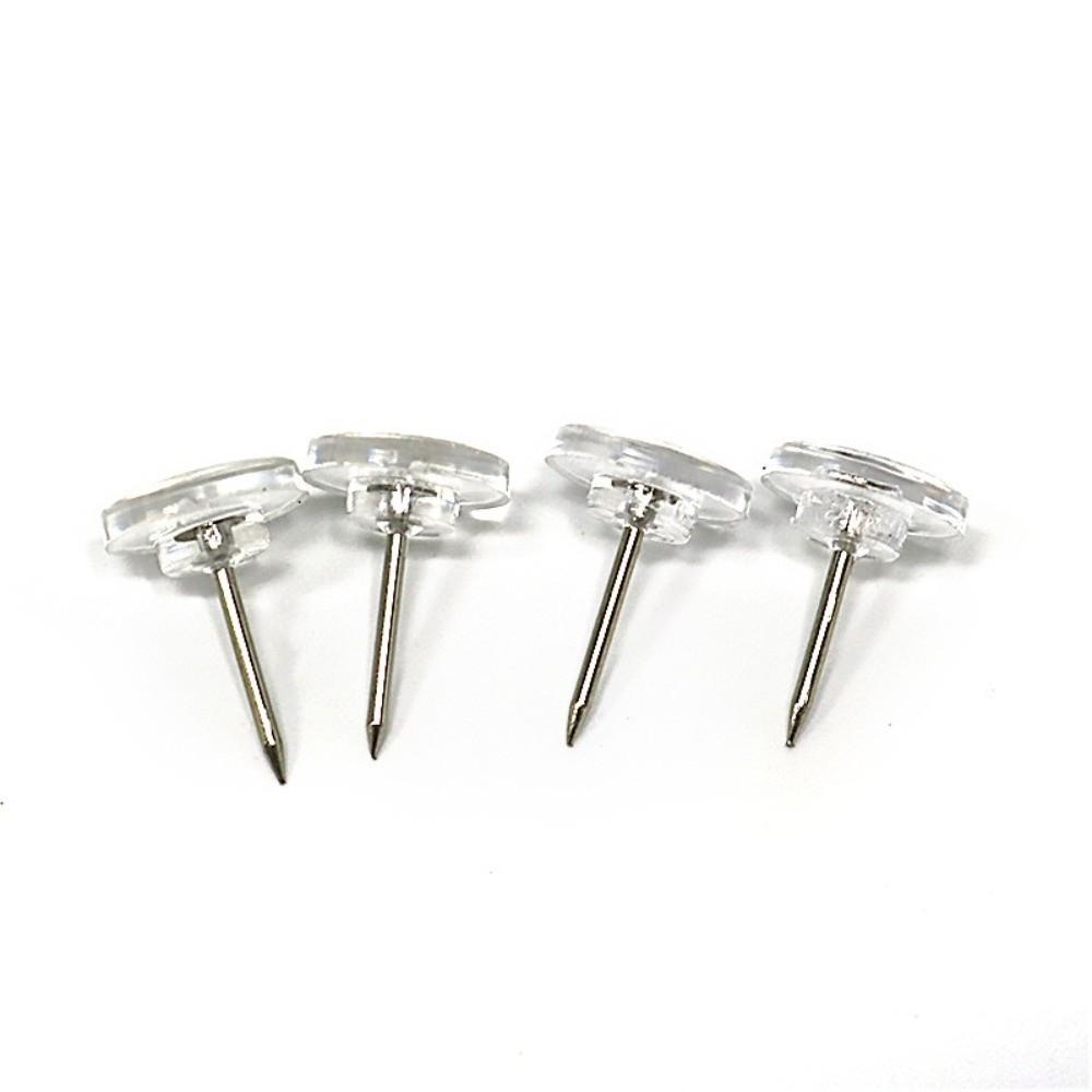 100 Stuks DIY Transparante Duimspijkers Herbruikbare Creatieve Ronde Kop Spijker Multifunctionele Duurzame Duimspijkers Foto Muur Decoratie