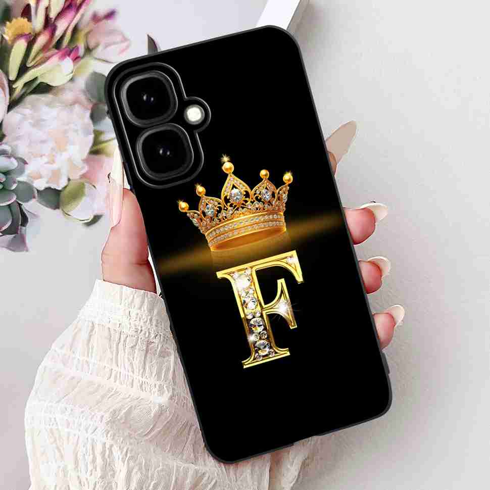 For Infinix Smart 10 4G 6.67" 2025 Case Popular Letter A-Z Crown Soft Silicone TPU Cover For Infinix Smart10 smart10 Phone Cases
