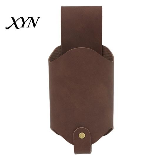 Outdoor Beer Holster Waist Hanging Holder, Faux Leather Soda Beverage Drink Can Bottle Holder Portable for Belt, Accessories Lovers Camping