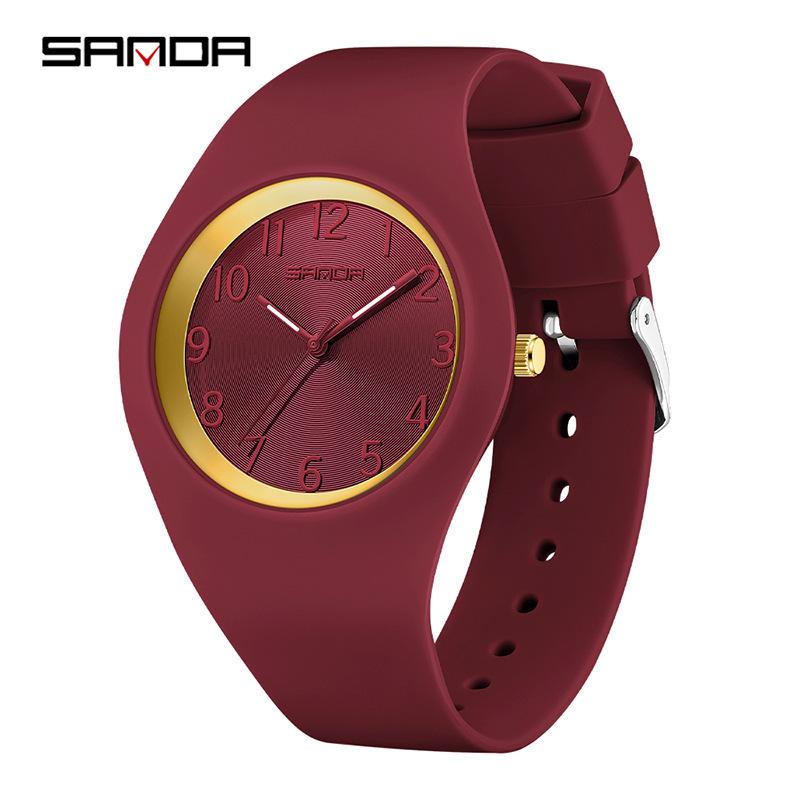 Hochwertige Freizeit-Sportuhr Herren- und Damen-Mode Einfache und vielseitige Quarz-Uhr Jelly-Silikonband