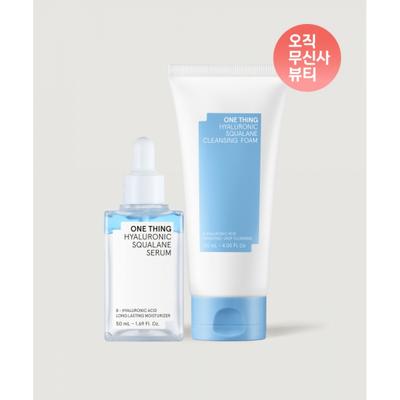 Onething Hyaluronic Squalane Cleansing Foam 120ml + Serum 50ml