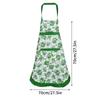 Women'S Floral Apron With Pocket Neck Adjustable Belt Waterproof And Oil Proof Sleeveless Apron For Home Kitchen