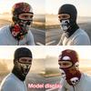 Totenkopf-Print Sturmhaube Gesichtsmaske, Eis-Seide Kühlend Atmungsaktiv Sonnenschutz Vollgesichtsbedeckung für Radfahren Laufen Wandern Outdoor-Sportarten