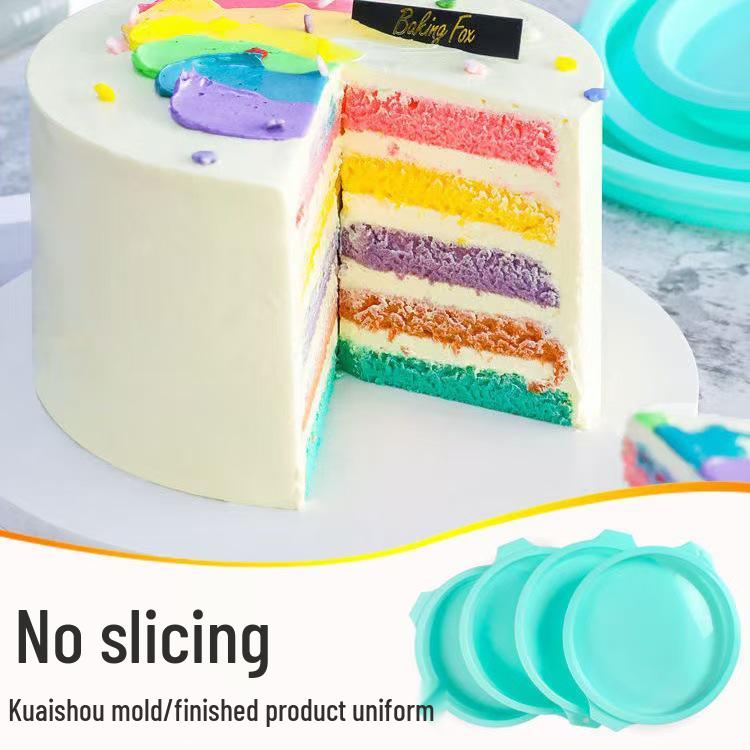 Moule à gâteau arc-en-ciel en silicone haute température de 4, 6, 8 pouces pour gâteaux chiffon et mousse en couches