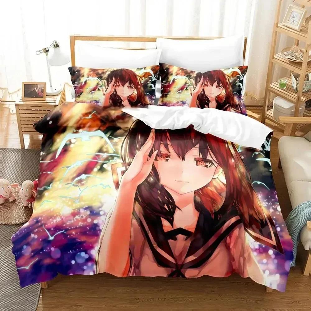 Anime Kantai Collection Bettwäscheset Jungen Mädchen Einzel- Queen-Größen Bettbezug Kissenbezug Bett Kinder Erwachsene Mode Heimtextilien