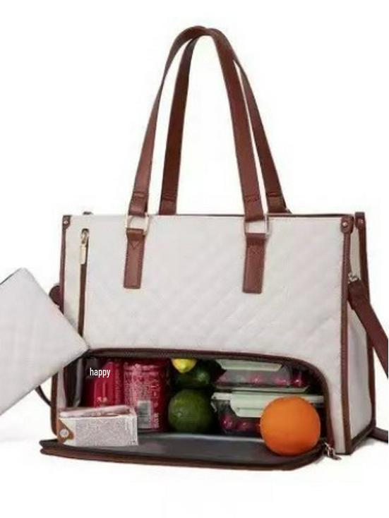 New Arrival: Insulated Lunch Bag - Large Capacity, Two-in-One Tote for Office Workers