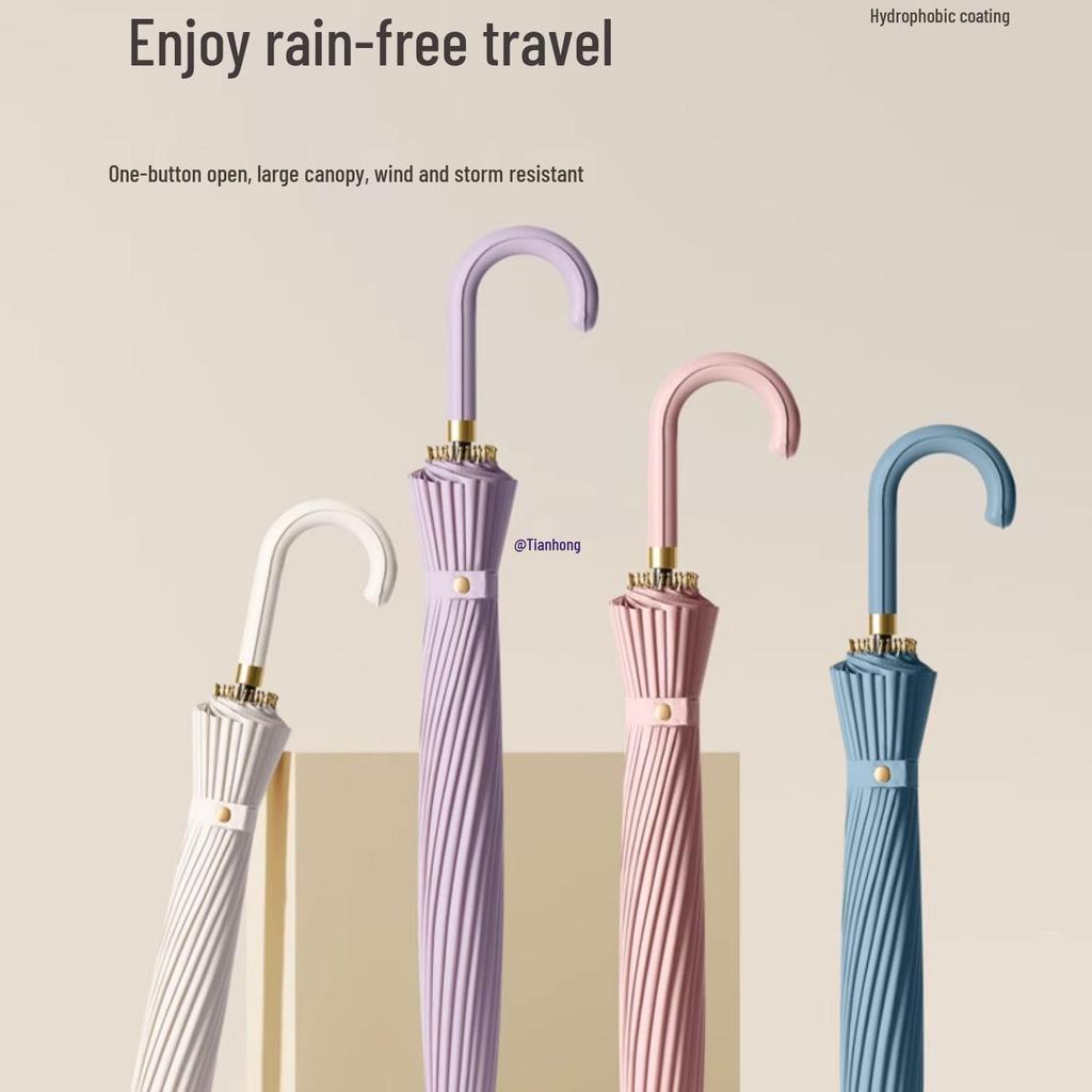 Extra-Großer Winddichter Automatischer Schirm mit 24 Rippen und Wasseraktiviertem Blühendem Design