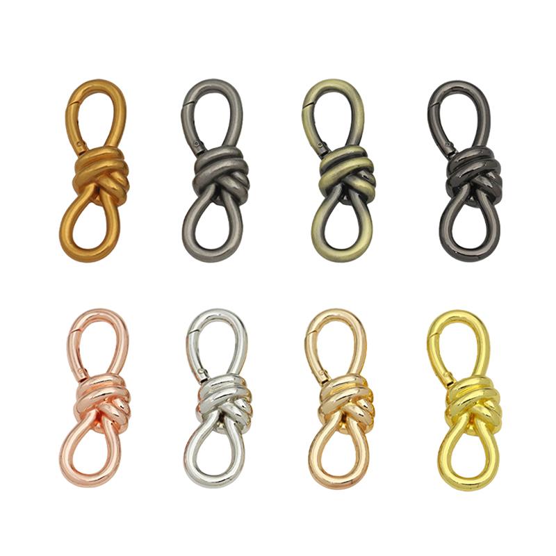 Women'S Tote Bag Metal Twist Knot Spring Ring Lobster Buckle Shoulder Bag Shoes Clothes Knot Decoration Keychain