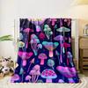 Colorful Mushroom Pattern Blanket for all seasons blanket lunch break throw gift