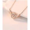 Women Fashion Sweet Angel Wing Zircon Pendant Simple Clavicle Necklace