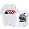AE86 Funny Harajuku Manga T Shirt Japanese Anime Cartoon Gothic Summer Tops Initial D EU Size T-Shirt Men Graphic Tee Shirt Male