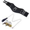 SXOVO SM Collar for Flirty Collar with Lock and for Slave and Cosplay Humans, Adjustable, Chain, Training, Restraints,