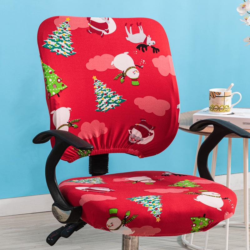 Elegant Elastic Split Chair Cover for Office, Dining, and Computer Chairs